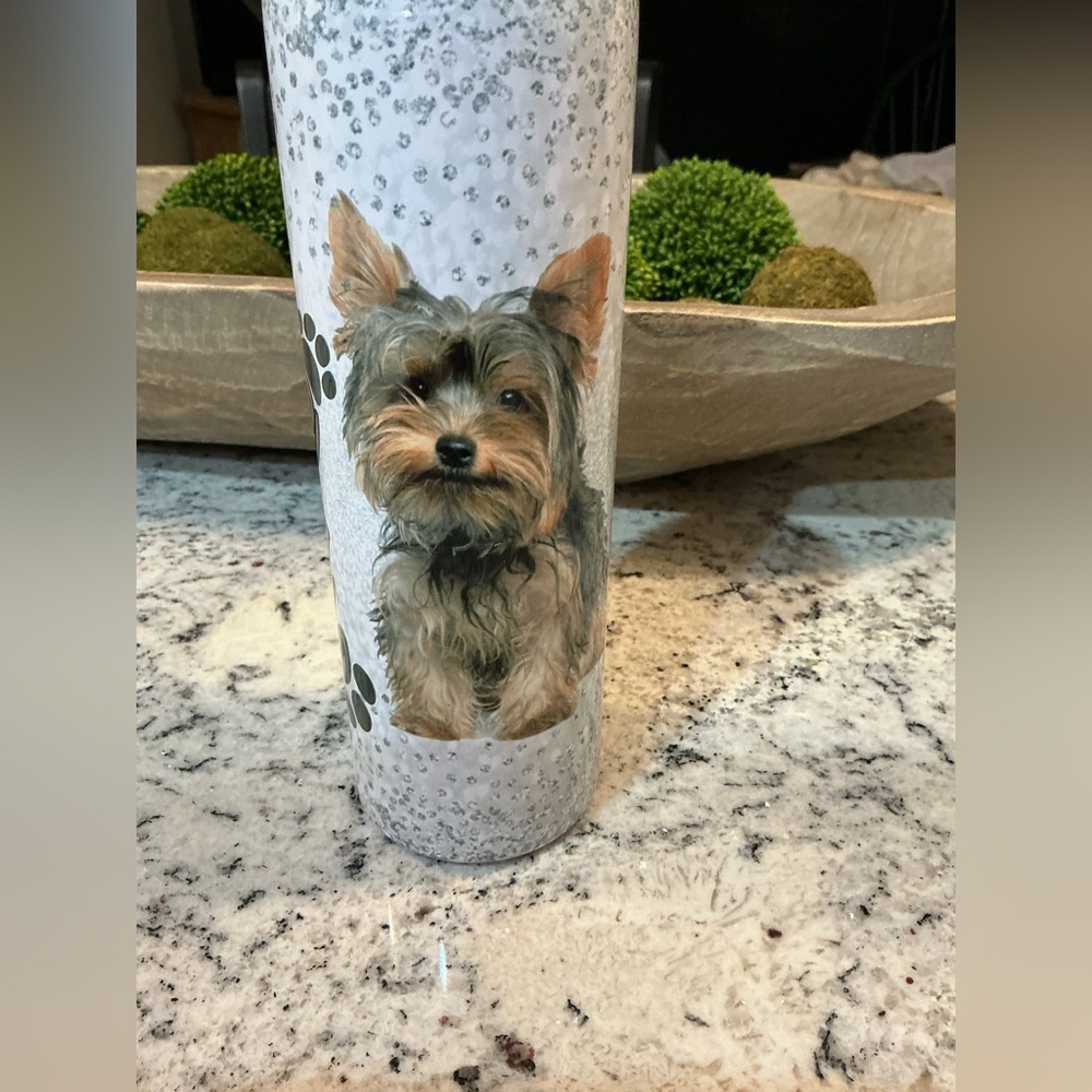 Handmade “Yorkie Mom” Insulated Tumbler